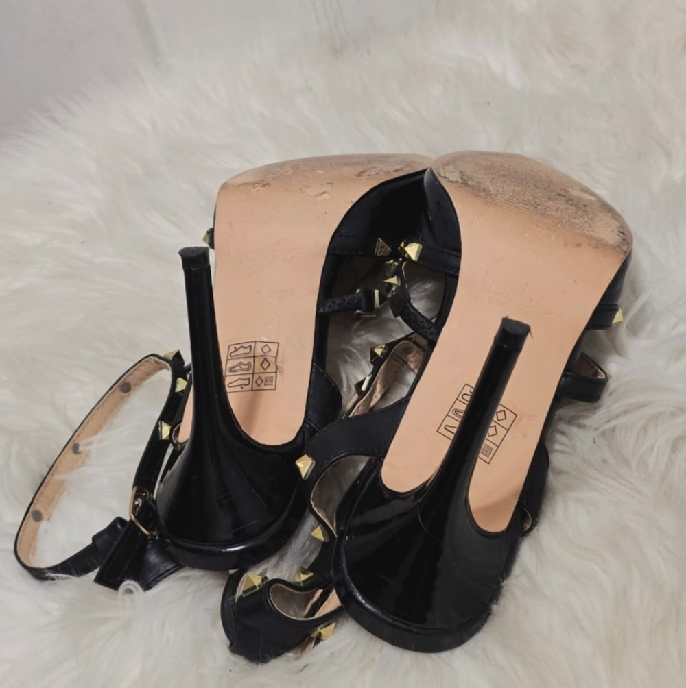 Nicole Miller New York “Huntley” Gold Studded Heeled Pump Sandal Size 9✌️ - Picture 10 of 10